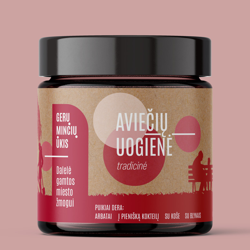 Tradicinė aviečių uogienė, 230g