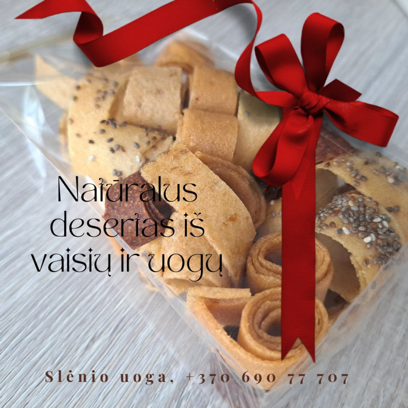 Rankų darbo džiovintos vaisių ir uogų juostelės be pridėtinio cukraus | Valgomos dovanos Kalėdoms | Riboto leidimo rinkiniai