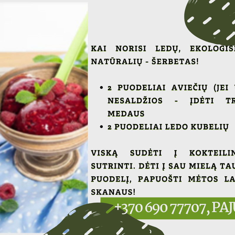 Šviežios avietės