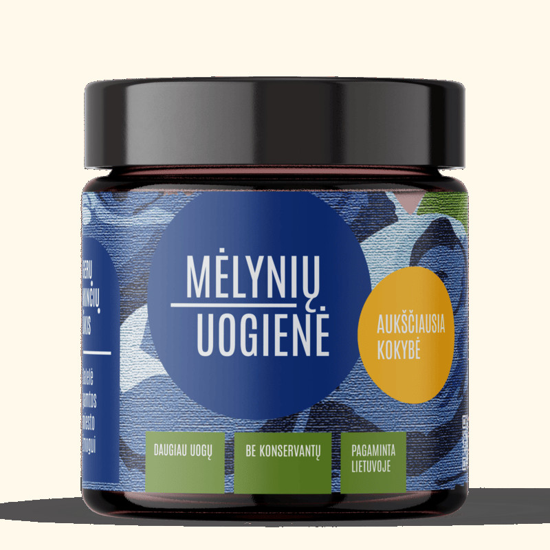 Mėlynių uogienė, 230g