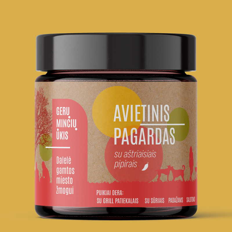 Avietinis pagardas su aštriaisiais pipirais, 230g