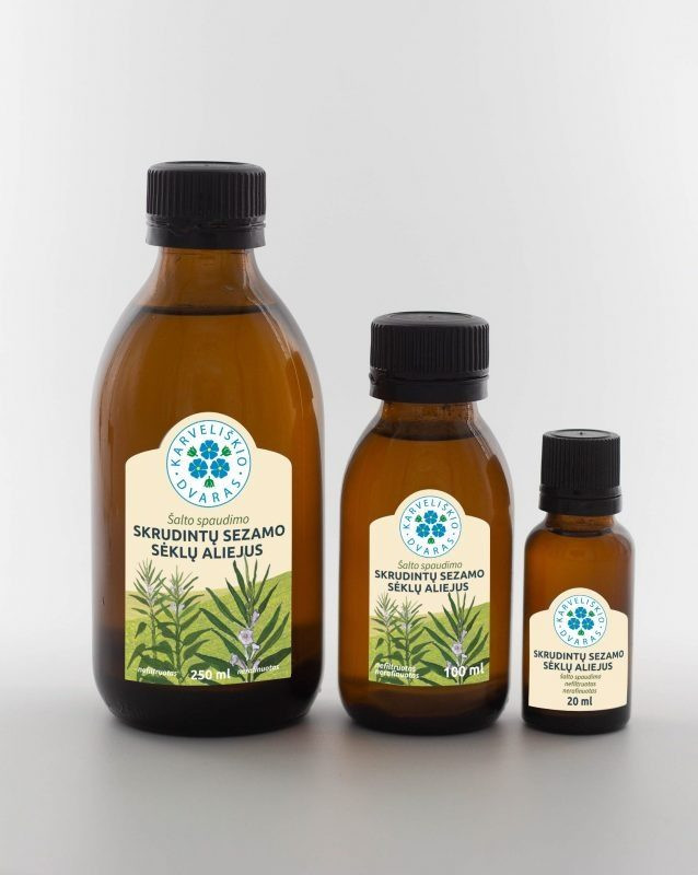 Skrudintų sezamo sėklų aliejus - 250 ml