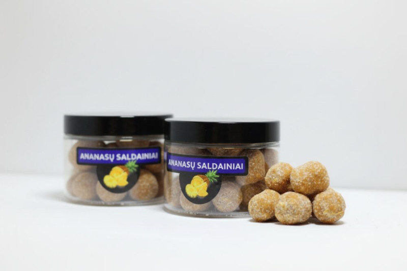 Ananasų saldainiai, be pridėtinio cukraus - 100 gr.
