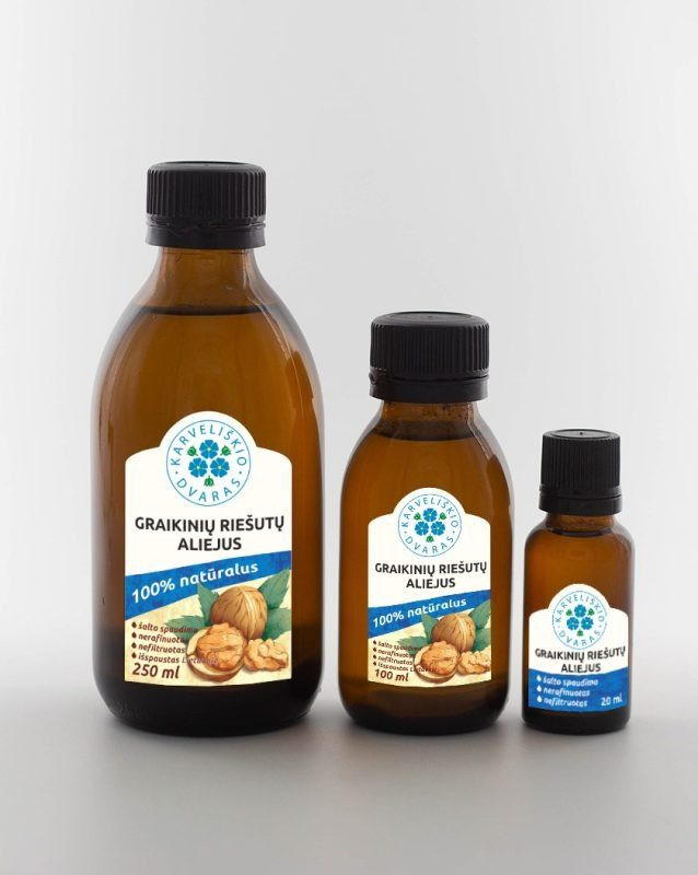 Graikinių riešutų aliejus - 250 ml